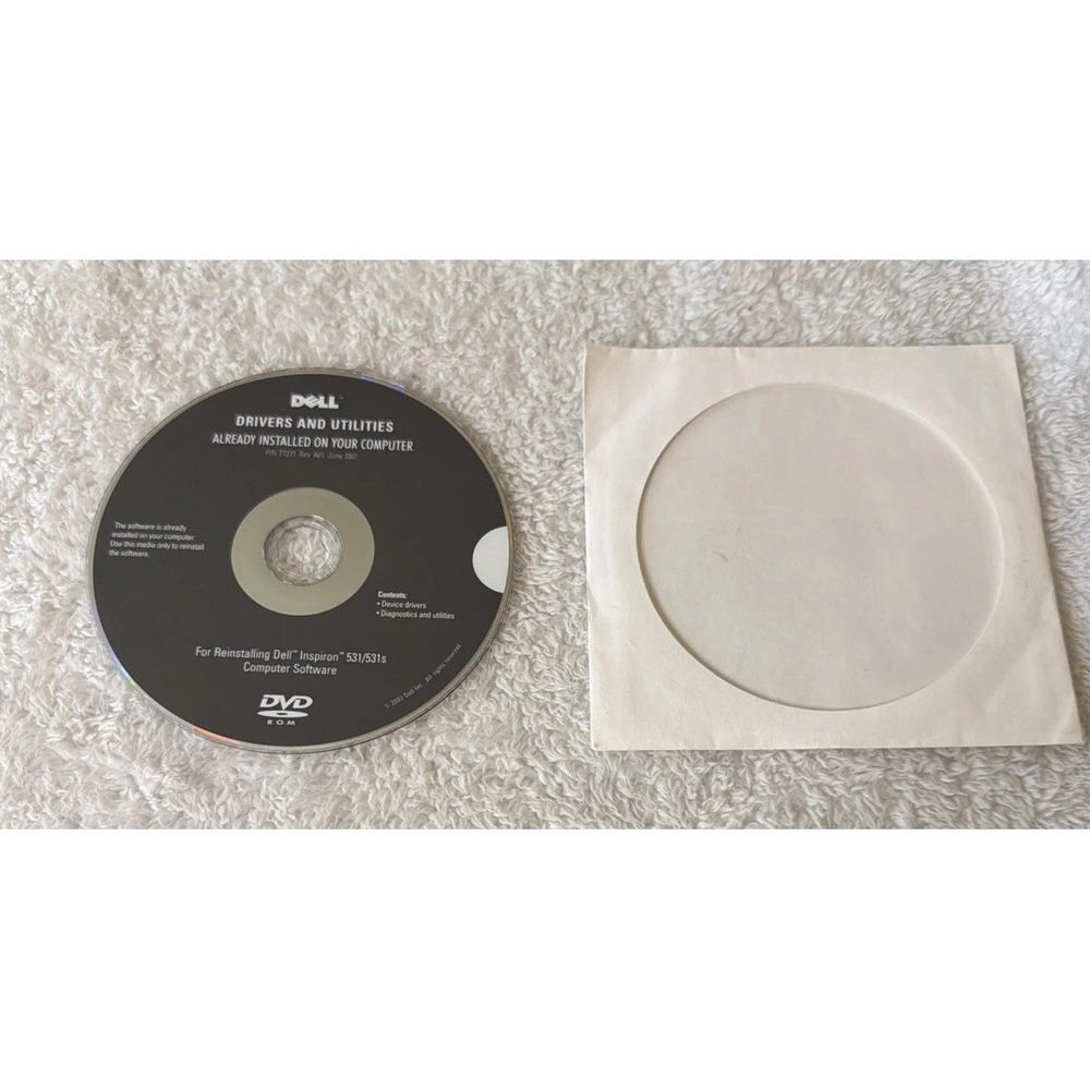 Dell Drivers & Utilities Reinstalling Inspiron 531/531s Vtg PC CD ROM Software